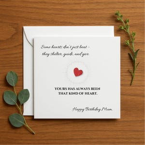 Carte d'anniversaire émouvante pour maman, carte émotionnelle, carte d'anniversaire personnalisée pour mère, cadeau sincère pour maman, carte sentimentale personnalisée, 143