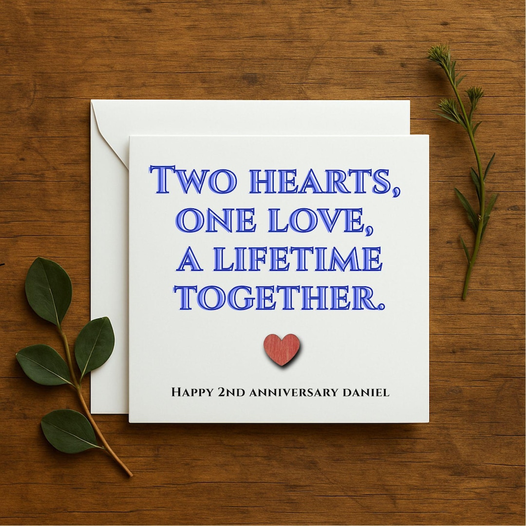 Custom Anniversary Card for Husband or Wife, Sentimental Love Note ...