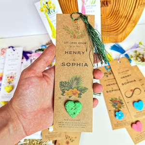 Personalized Plantable Seed Paper Bookmark: Eco-Friendly Wedding Favor