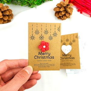 Plantable Christmas Seed Paper Favors: Personalized Wildflower Card