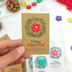 Personalized Christmas Seed Paper Favors: Plantable Holiday Gifts Card