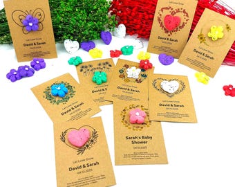 Personalisierte Wildblumen Hochzeit Gastgeschenke