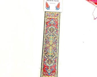Marcapáginas Kilim personalizado: Marcapáginas de alfombra, ideas para regalos de biblioteca, regalos para amantes de los libros, regalos de boda boho, regalos de graduación, regalo de jubilación.
