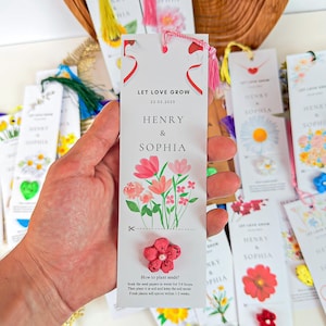 Marque-page durable personnalisé, papier pour graines de fleurs sauvages à planter, papier pour graines de rechange, cadeau de fête, respectueux de l'environnement, cadeau à planter,