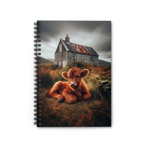 Bezauberndes Kuh-Spiralnotizbuch - liniertes Journal, nettes Geschenk für Tierliebhaber, perfekt für Schule, Notizen oder Journaling