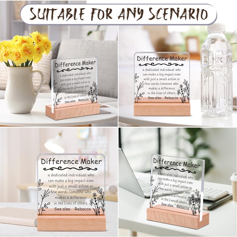 Difference Maker Definition Gift, Personalized Motivational Positive