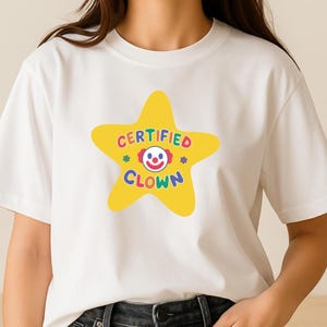 Certified Clown Shirt / kidcore shirt / y2k colorful shirt / clowncore shirt / unique colorful shirt / weirdcore / pastel goth shirt