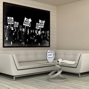 1933 &quot;We Want Beer&quot; Anti-Prohibition Parade Canvas Art Print