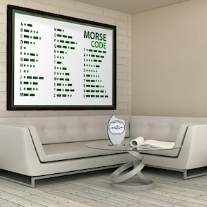 Morse Code Chart Canvas Print: Educational Wall Art
