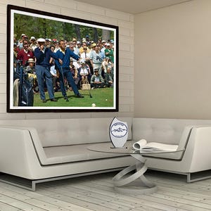 Ben Hogan Arnold Palmer Smoking Photo Picture 1966 Masters Augusta Golf Photograph Canvas, Print, Table, Chart, Wall Art Decor, Gift