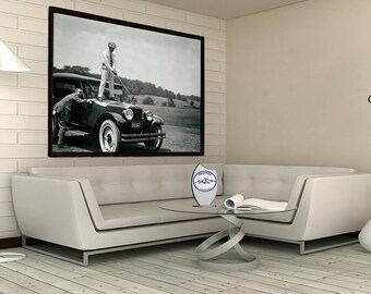 Vintage Golf Canvas Print: Retro Car Wall Art
