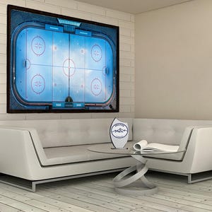 Ice Hockey Rink Canvas Print: Sports Theme Wall Decor