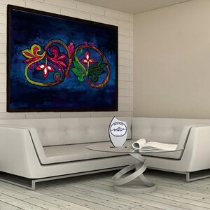 Flower Pattern Painting Canvas, Table, Chart, Picture, Painting, Wall Art, Wall Decor, Poster, Wall Hangings, Abstract, Art, Gift, For Gift