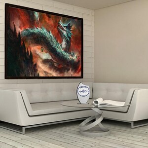 Dragon Canvas Wall Art: Fantasy Room Decor