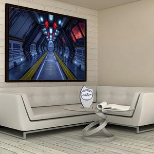 Space Ship Canvas, Science Fiction Canvas, Table, Chart, Picture, Painting, Wall Art, Wall Decor, Wall Hangings, Poster, Abstract, Art, Gift