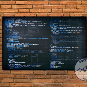 Program Coding Canvas, Canvas, Software Decor, Software Canvas, Programmer Decor, Programmer Canvas, Coding Decor, Codification, Wall, Gift, Gift For Him, Gift For Her, Gift For Mother, Gift For Father, Gift For Lover, Halloween Gift, Christmas Gift