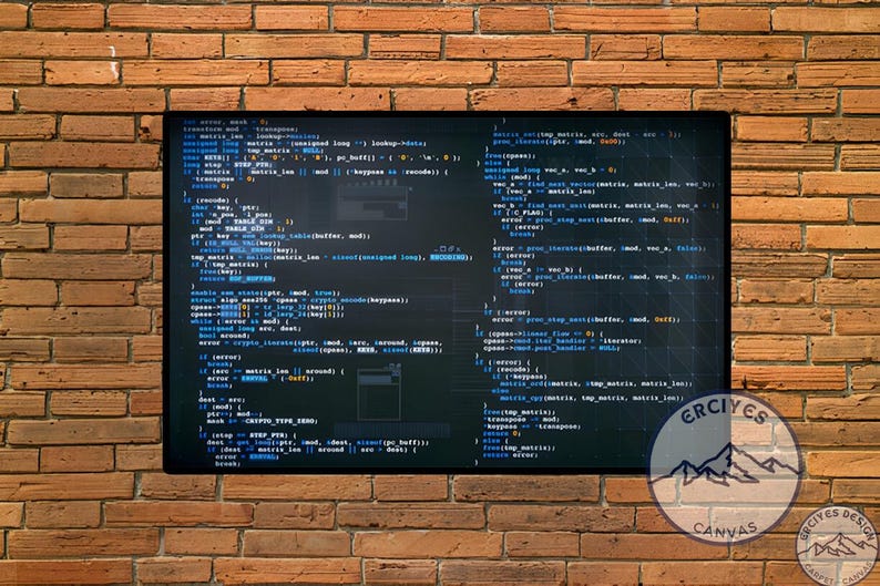 Program Coding Canvas, Canvas, Software Decor, Software Canvas, Programmer Decor, Programmer Canvas, Coding Decor, Codification, Wall, Gift, Gift For Him, Gift For Her, Gift For Mother, Gift For Father, Gift For Lover, Halloween Gift, Christmas Gift