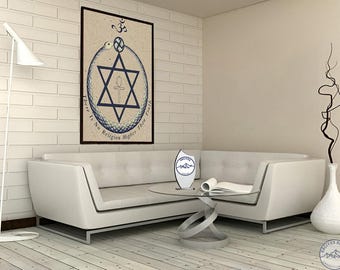 Theosophical Society Seal Canvas Print: Esoteric Symbol Wall Art