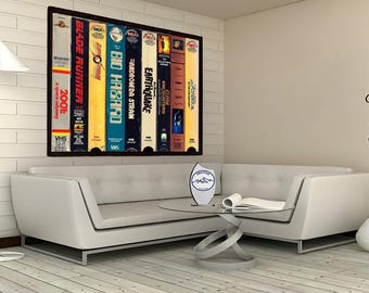 VHS Cassette Canvas Art: Nostalgic Movie Decor