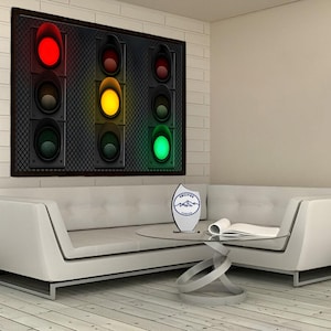 Traffic Light Canvas, Canvas, Driving Decor, Traffic Decor, Traffic Light Decor, Traffic Light, Office Decor, Cafe Decor, School Decor, Gift