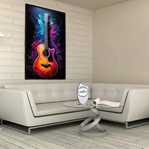Guitar Canvas Print: Music Room Rock and Roll Wall Art