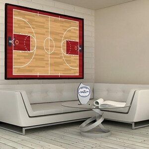 Basketball Court Canvas Print: Sport Wall Art Decor
