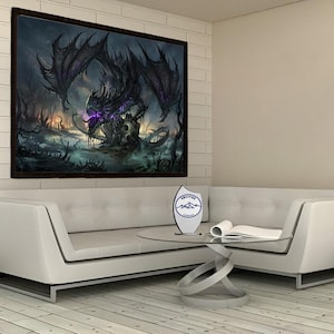 Fantasy Dragon Canvas Wall Art: Creature Room Decor