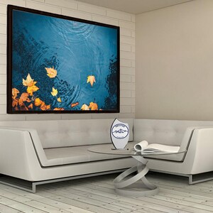 Lake Leaves Canvas, Fall Canvas, Autumn Canvas, Autumn Theme Canvas, Lake Leaves Decor, Fall Decor, Canvas Wall Art, Room Decor, Wall Decor