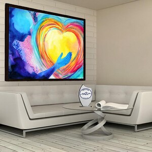 Heart Love Canvas Wall Art: Fantasy Dream Pattern Decor
