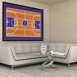 Basketball Court Canvas Print: Sport Wall Decor