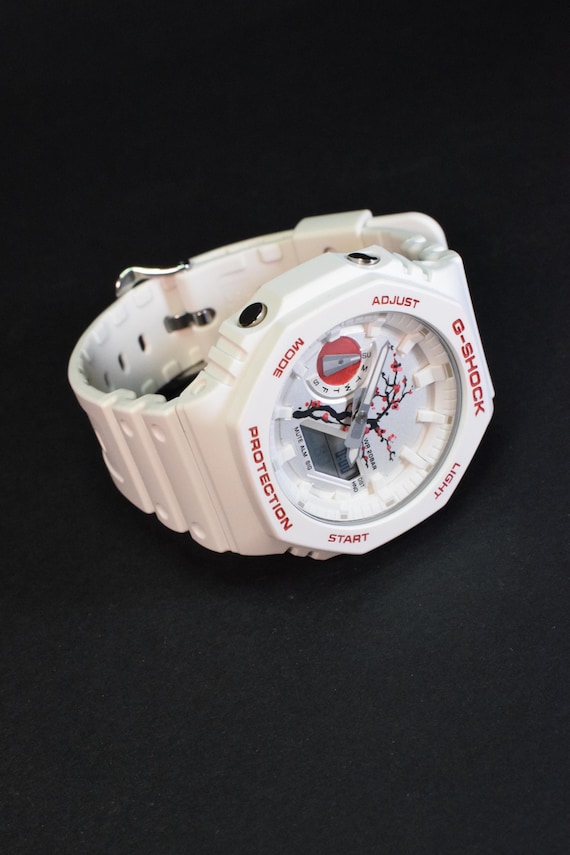 CASIO G-shock GA-2100, Hand Painted Japanese Design 