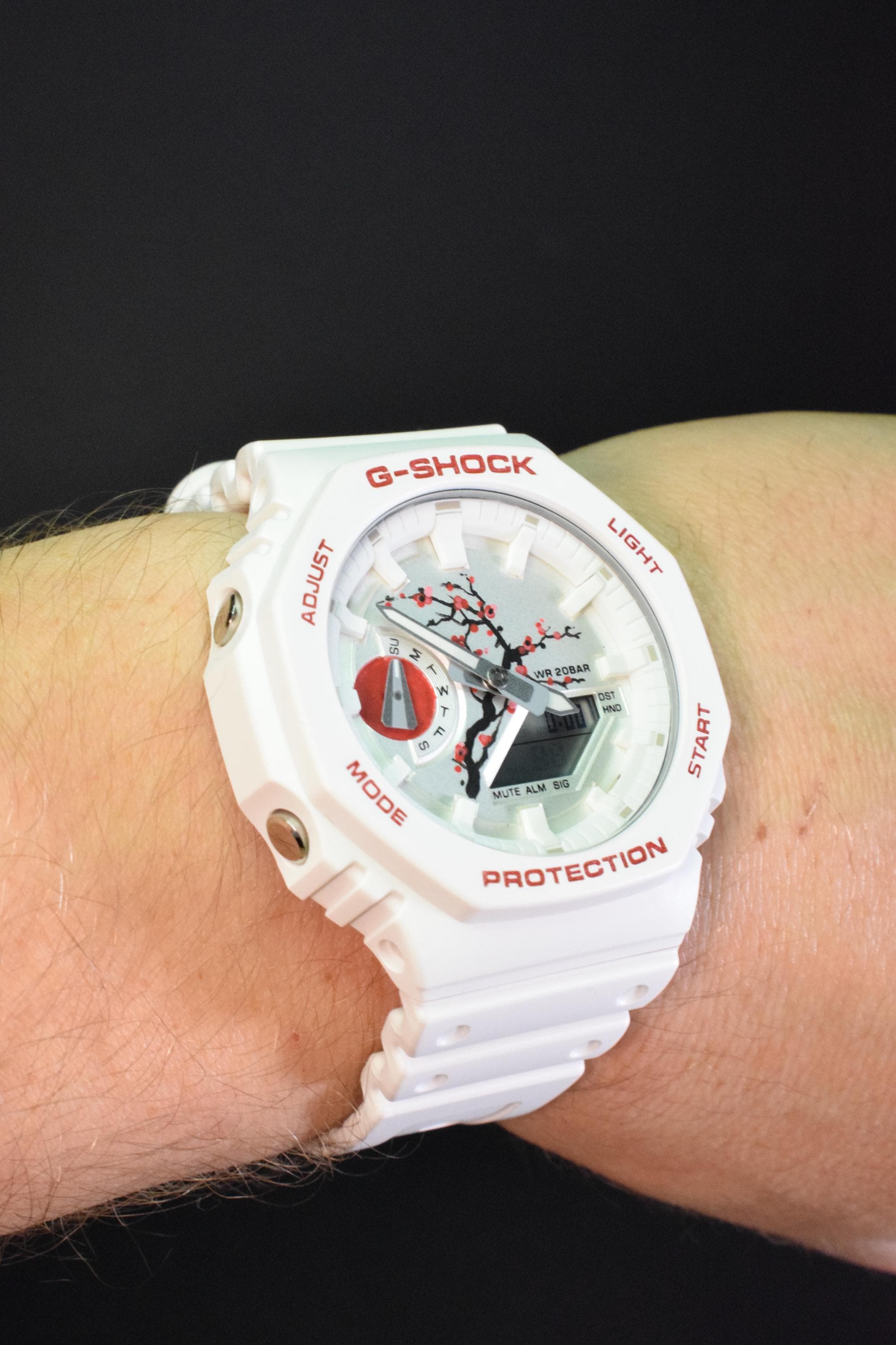 CASIO G-shock GA-2100, Hand Painted Japanese Design 