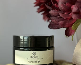 Moroccan Black Soap Beldi | Authentic Hammam Body Cleanser | Natural Exfoliating Prep Soap | Traditional Spa Skincare Gift