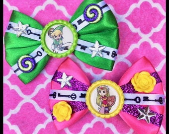 Zelda Link Cartoon Gamer Girl Hair Bows