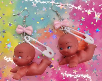 Kawaii Kewpie Baby Doll Earrings