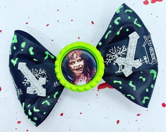 Exorcist Possessed Vomit Horror Hair Bow