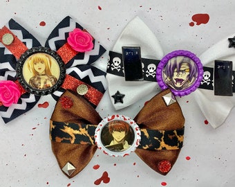 Death Book Horror Anime Hair Bows