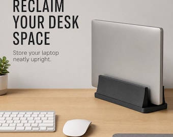 3D Printable Laptop Stand STL File | Minimalist Desk Setup (Digital Download)