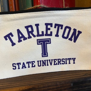 Tarleton State Multipurpose canvas zipper bag