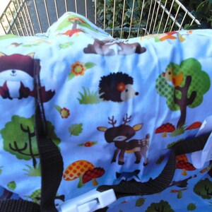 Forest animals print baby shopping cart cover/ high chair cover image 2