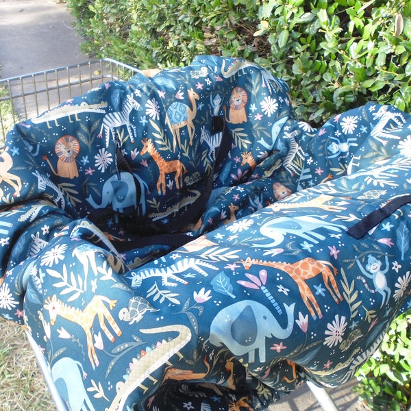 Jungle animals baby shopping cart cover/ high chair cover