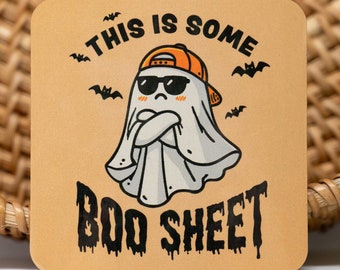 3x3 Flat Fridge Magnet, Locker Magnet, Car Magnet, This Is Some Boo Sheet Halloween Magnet, Cute Fall Magnet Decor, Ready to Ship