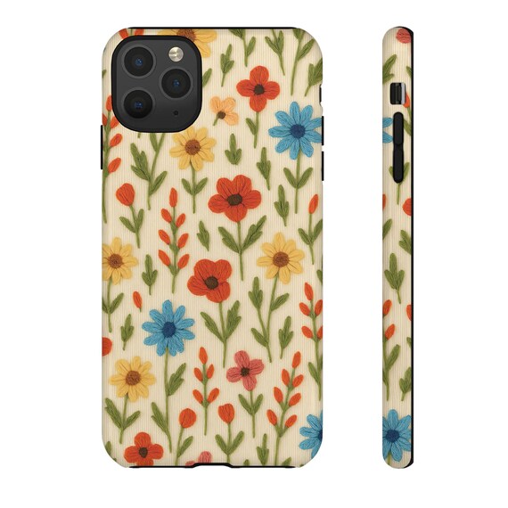 カラフルな刺繍の花柄、ボヘミアンワイルドフラワーデザイン、春夏向け
