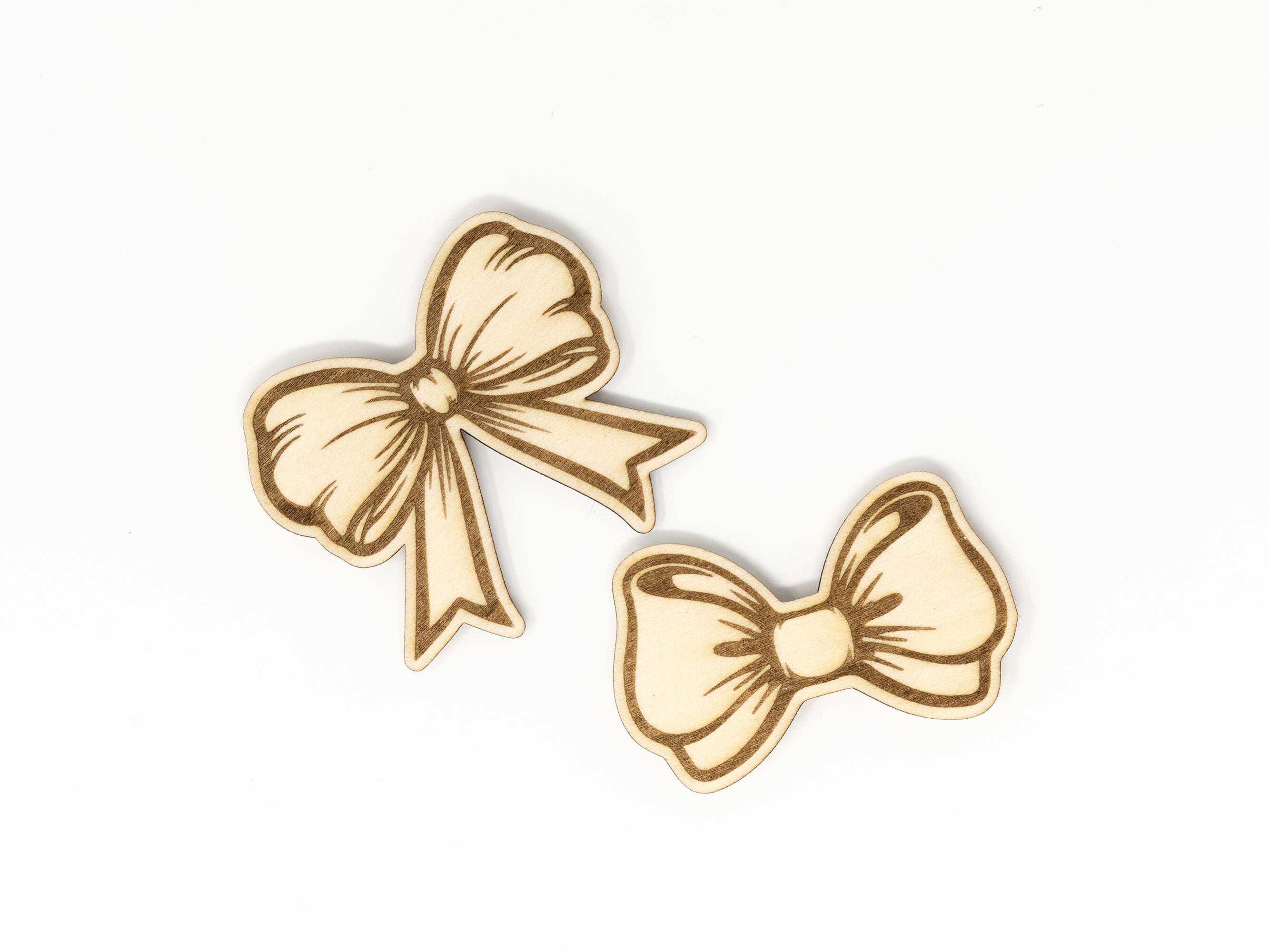Magnets, Cute Coquette Engraved Wood Bow Magnets, Cute Kitchen, Locker Magnet, Teenager Gift, Cute Magnets, Coquette Girly Magnets