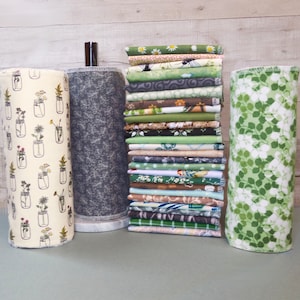 Sage Neutral Paperless Paper Towels 12 10x14 or 10x12 Zero Waste Kitchen Decor Paperless Kitchen Washable & Reusable Cloth Flannel Towels