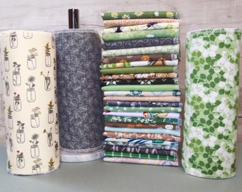 Sage Neutral Paperless Paper Towels 12 10x14 or 10x12 Zero Waste Kitchen Decor Paperless Kitchen Washable & Reusable Cloth Flannel Towels