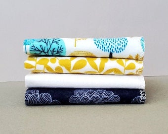 Organic Handkerchief Ladies Hankies -Mothers Day Gift -Reusable Tissues Flannel Tissues -Rain Trees -Eco Friendly Kleenex Replacement