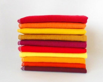 10 Red Napkins, Reusable Paper Towels, Flannel Napkins, Lunch Box or Party Napkins, Eco Friendly Zero Waste Sustainable Paperless Home cb