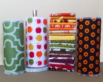 Paperless Paper Towels Fall 12- 10 x 14" Washable Papertowels -Paperless Kitchen Reusable Cloth Towel Zero Waste Vintage Autumn Thanksgiving