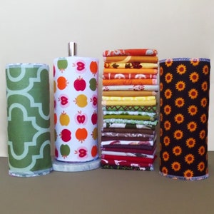 Paperless Paper Towels Fall 12- 10 x 14" Washable Papertowels -Paperless Kitchen Reusable Cloth Towel Zero Waste Vintage Autumn Thanksgiving